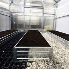 Hochbeet-Bausatz für Gewächshaus ab 2,35 m Breite