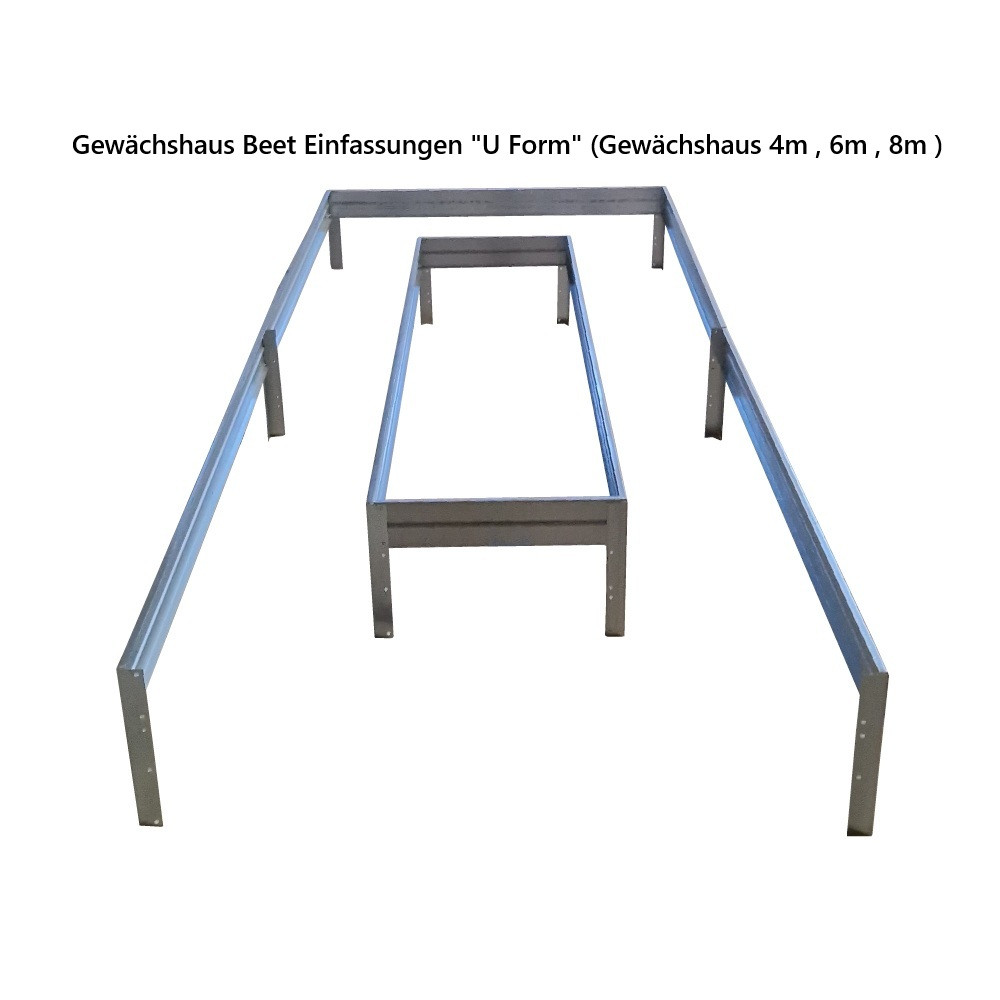 Gewächshaus Beet Einfassungen 4 m
