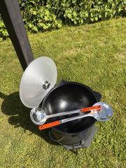 Feldküche ø 36cm mit Schornstein - Utschak mit Kazan 10l und Kellen-Set