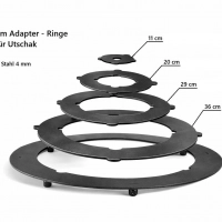 Adapter-Ringe 4 mm für Utschak Ø49 cm | Kazan Herdplatte Set (5 Größen)