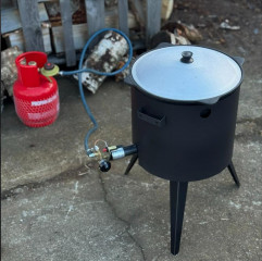 Gaskocher - Gas Utschak  Set mit 10 Liter Kazan