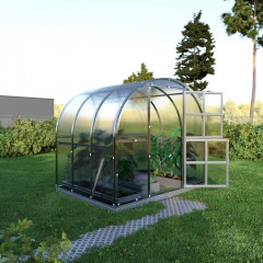 Gewächshaus ARK 3 m Breite mit Fundament und 4 mm Polycarbonat - 6m²