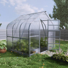 Gewächshaus mit Fundament, 2 m Tiefe, 4 mm Polycarbonat