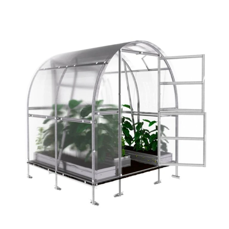 Das 2 m breite Rundbogen Gewächshaus aus Polycarbonat