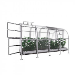 Gewächshaus Rundbogen, Breite 2m - Tiefe 4 m, Polycarbonat 4 mm. Slim