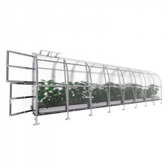 Gewächshaus Klassiker SLIM – 2x8 m Tiefe, 4 mm Polycarbonat