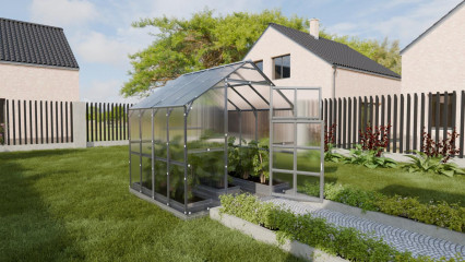 Gewächshaus mit Fundament Klassiker - 7m², 6 mm Polycarbonat