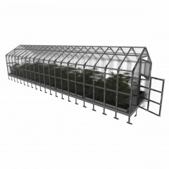 Gewächshaus 24m², 6 mm Polycarbonat, automatisierter Belüftung