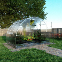 Polycarbonat-Gewächshäuser mit Fundament 4 m Länge, Automatisierte Belüftung