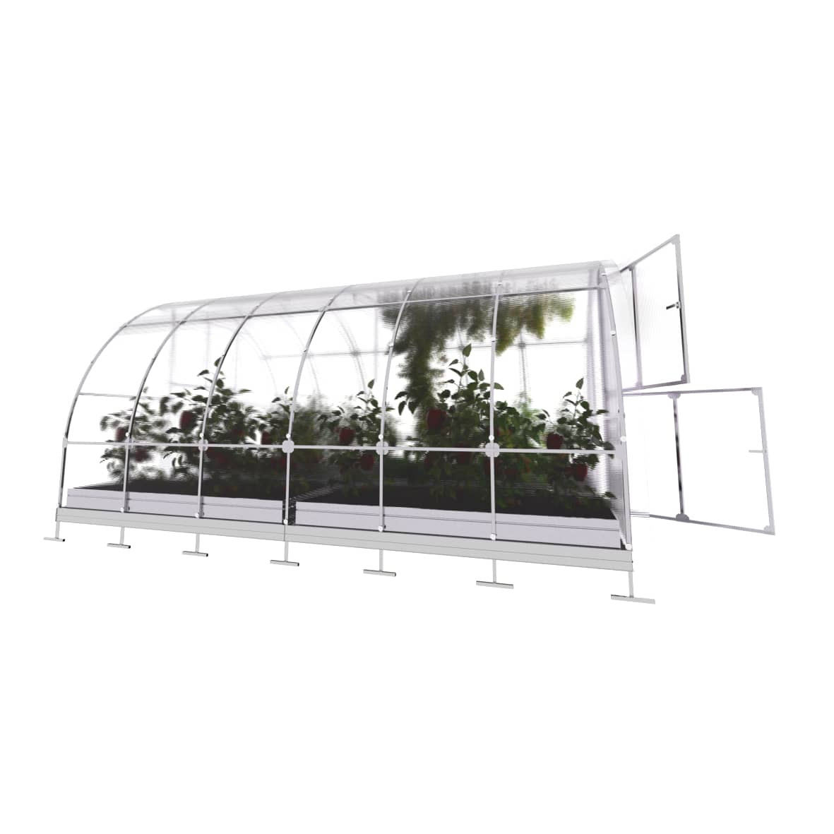 Gewächshaus  Klassiker Tube 4 Meter tiefe, 3 Meter breite