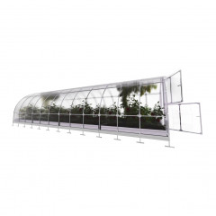 Gewächshaus Klassiker TUBE 8m Länge, 6 mm Polycarbonat, 24m²