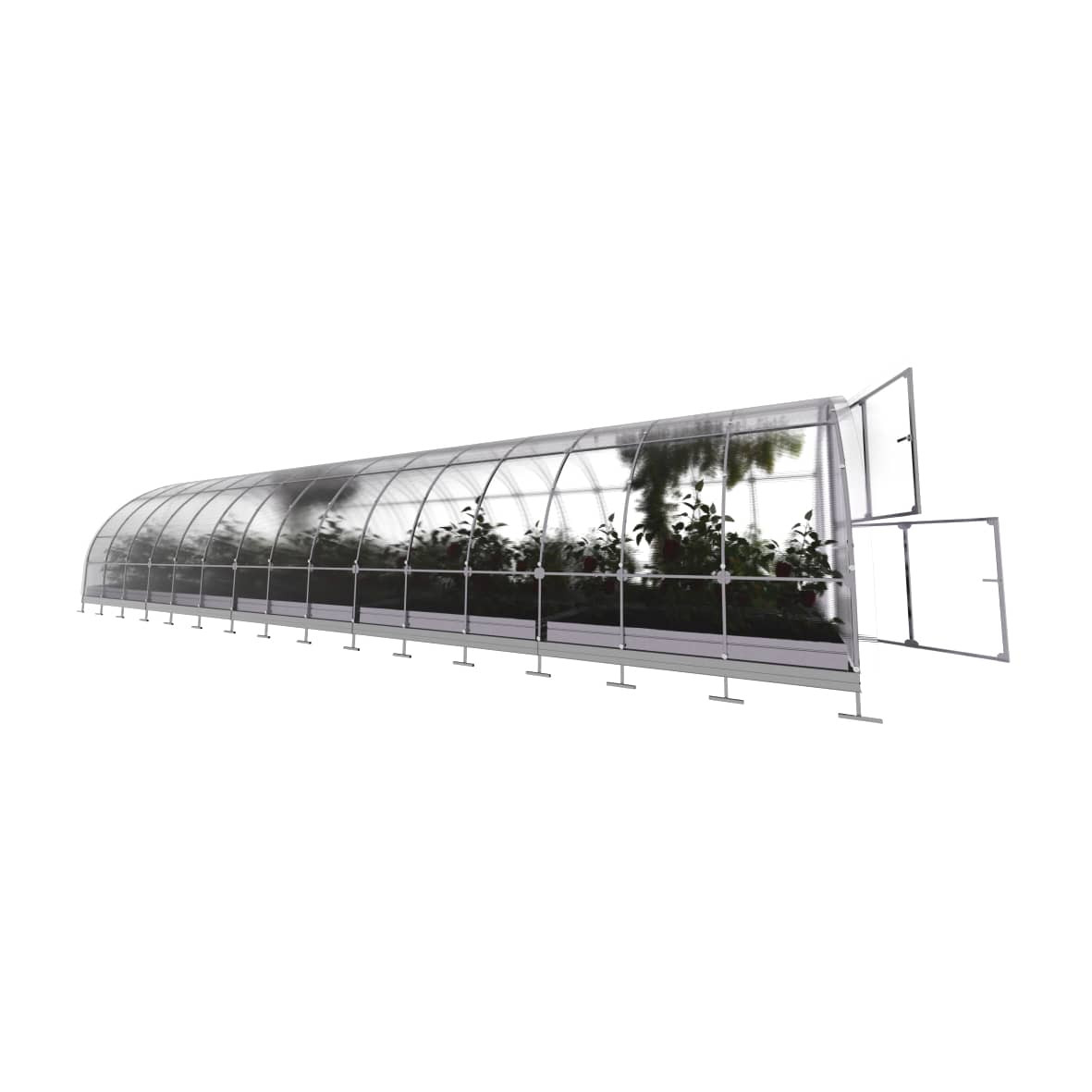 Gewächshaus Klassiker Tube 10 Meter tiefe, 3 Meter breite