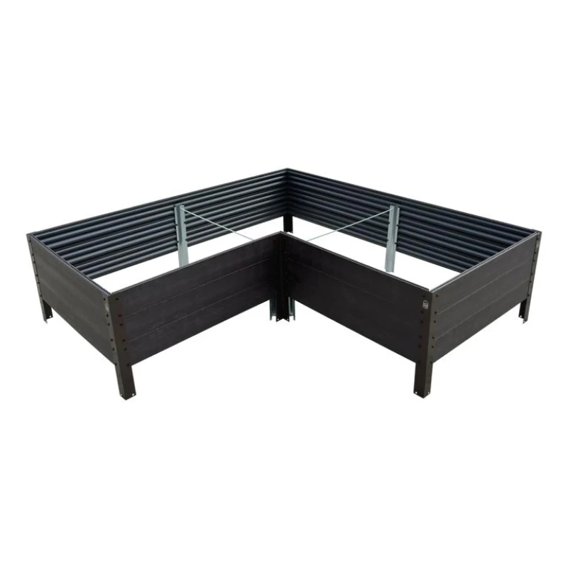 Hochbeet GPPS Modulare KLASSIKER Woodlook (L-Form)
