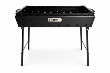 Mangal Grill 70 cm aus 2 mm Stahl (Klappbarer) - Schaschlik BBQ Grill für 11 Spieße