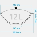 Gusseisen Topf 12l - Poliert - Deckel - Flacher Boden-Namangan