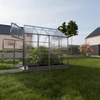 Gewächshaus aus Polycarbonat und verzinktem Stahl 2 Meter tiefe