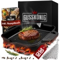 GUSSKÖNIG Gusseisenpfanne 30cm auf Gasgrill, Keramikgrill