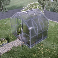 Gewächshaus Klassiker mit Fundament und automatischer Belüftung, 2 Meter tiefe