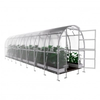 Gewächshaus Klassiker aus Polycarbonat 8 Meter tiefe
