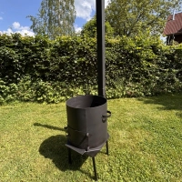 Feldküche ø 36cm mit Schornstein 3mm.