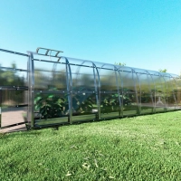 Gewächshaus aus Polycarbonat 8 Meter tiefe