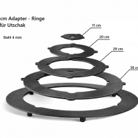 Adapter-Ringe 4 mm für Utschak Ø44 cm | Kazan Herdplatte Set (5 Größen)