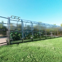 Rundbogen Gewächshaus aus Polycarbonat 10 Meter tiefe