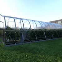 Gewächshaus aus Polycarbonat 8 Meter tiefe 3 Meter breite