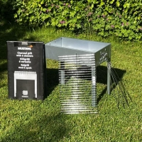 Holzkohlegrill mit 6 Spießen und Grillrost