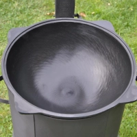 Gusseisen Topf 10L - Poliert - Deckel - Flacher Boden-Namangan