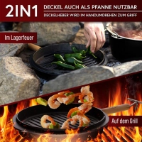 Gusskönig - Dutch Oven set ohne Standfüße Inhalt 12 Liter