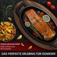 Gusskönig Gusseisen Mini Servierpfannen auf dem Grill
