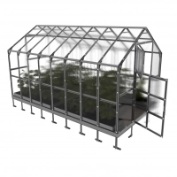 Gewächshaus Haus aus Polycarbonat und verzinktem Stahl 4-5 Meter tiefe