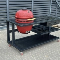 Outdoorküche Braun, Linke Seite, Kamado