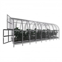 Gewächshaus aus Polycarbonat 6 Meter tiefe