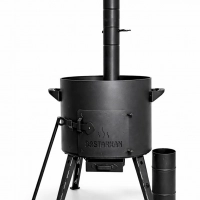 Feuerstelle 2mm Stahl mit Abzugsrohr