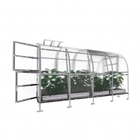 Gewächshaus + Polycarbonat + Fundamentrahmen - Klassiker Slim 8 m²