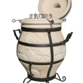 Tandoor Samowar BBQ Grill für Garten mit klappendeckel