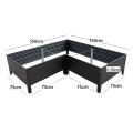 Hochbeet GPPS Modulare KLASSIKER Woodlook (L-Form)