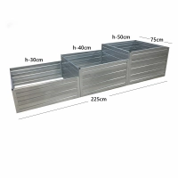 Hochbeet Treppe aus Metall (verzinkt) Maße