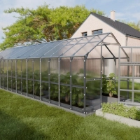 Gewächshaus Haus aus Polycarbonat und verzinktem Stahl 8-9 Meter tiefe