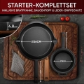 GUSSKÖNIG Dutch Oven Set mit Pfanne, Saucentopf und Zubehör in Holzkiste 10 tlg