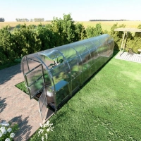 Gewächshaus Slim aus Polycarbonat 8 Meter tiefe