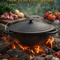 Kazan Gusseisen 12 Liter - runder Boden - Premium | IN-MO