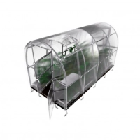Gewächshaus Slim aus Polycarbonat 4 Meter tiefe
