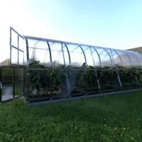 Gewächshaus aus Polycarbonat mit Fundamentrahmen 6 Meter tiefe 3 Meter breite